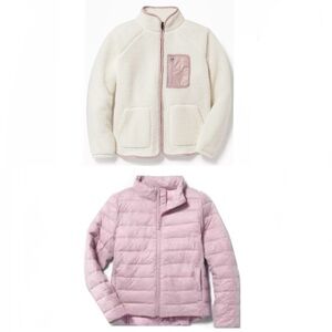 🎀 Cream and Light Pink Kids Jacket Set